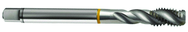 M12x1.75 6H 3-Flute Cobalt Yellow Ring Semi-Bottoming 40 degree Spiral Flute Tap-Bright - Apex Tool & Supply