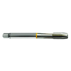 M3 × 0.5 3FL 6H Cobalt Spiral Point Plug Yellow Ring Tap-Bright FORM-B DIN 376 - Apex Tool & Supply