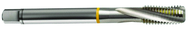 M12x1.25 6H 3-Flute Cobalt Yellow Ring Semi-Bottoming 15 degree Spiral Flute Tap-Bright - Apex Tool & Supply