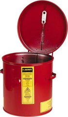 Justrite - 2 Gallon Capacity, 24-Gauge Coated Steel Body, Red Dip Tank - 10 Inch High x 9-3/8 Inch Diameter - Apex Tool & Supply