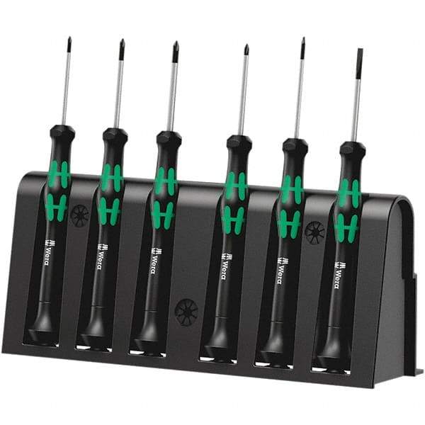 Wera - Screwdriver Sets Screwdriver Types Included: Phillips; Slotted; Microstix Number of Pieces: 6 - Apex Tool & Supply