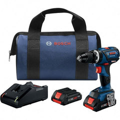 Bosch - 18 Volt 1/2" Keyless Chuck Cordless Hammer Drill - 0 to 28,500 BPM, 0 to 600 & 0 to 1,900 RPM, Reversible - Apex Tool & Supply