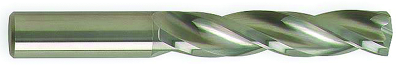 13.3mm Dia-Carbide HP 5XD Drill-150Â° Point-Bright - Apex Tool & Supply