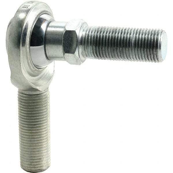 Tritan - 1/2" ID, 8,386 Lb Max Static Cap, Male Spherical Rod End - 1/2-20 RH, 5/8" Shank Diam, 1-1/2" Shank Length, Zinc Plated Carbon Steel with Low Carbon Steel Raceway - Apex Tool & Supply