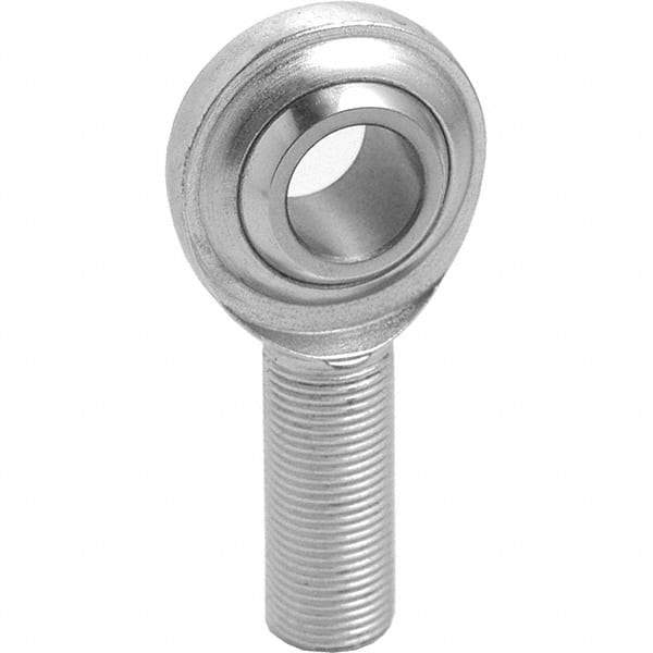 Tritan - 3/4" ID, 14,290 Lb Max Static Cap, Male Spherical Rod End - 3/4-16 LH, 7/8" Shank Diam, 1-3/4" Shank Length, Zinc Plated Carbon Steel with PTFE Lined Chrome Steel Raceway - Apex Tool & Supply