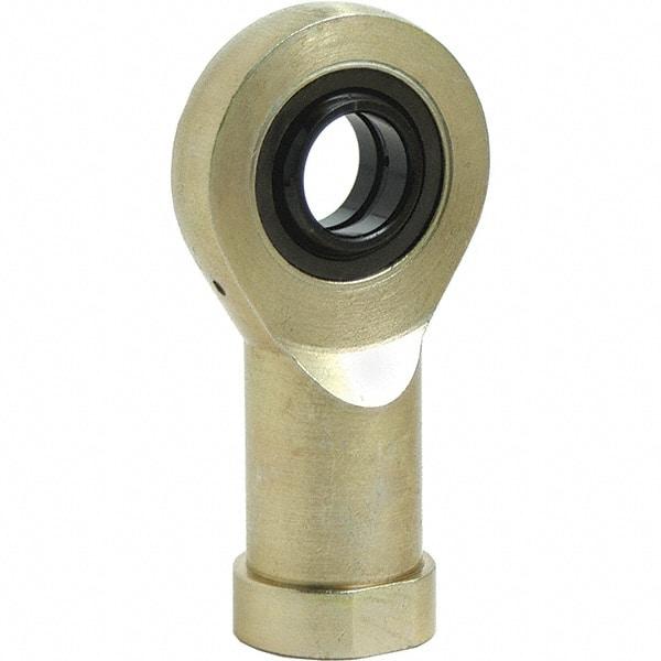 Tritan - 1.5748" ID, 5.9055" Max OD, 40,466 Lb Max Static Cap, Female Spherical Rod End - M39x3 LH, 1.1024" Shank Diam, 2.5591" Shank Length, Zinc Plated Carbon Steel with 52100/MoS2 Coated Raceway - Apex Tool & Supply