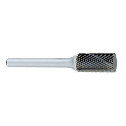 ‎SA-4 -7/16 × 1 LOC × 1/4 Shank × 2 OAL Cylindrical Carbide Medium Right Hand Spiral Burr - Apex Tool & Supply