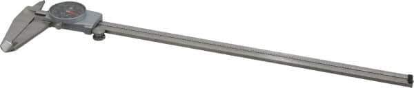 TESA Brown & Sharpe - 0" to 12" Range, 0.001" Graduation, 0.1" per Revolution, Dial Caliper - Black Face, 2-1/2" Jaw Length - Apex Tool & Supply