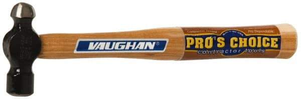 Vaughan Bushnell - 1/4 Lb Head Ball Pein Hammer - Hickory Handle, 10-1/4" OAL - Apex Tool & Supply
