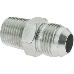 Parker - 5/8" Tube OD x 1/2-14 Male NPT 37° Steel Flared Tube Straight Thread Connector - Apex Tool & Supply