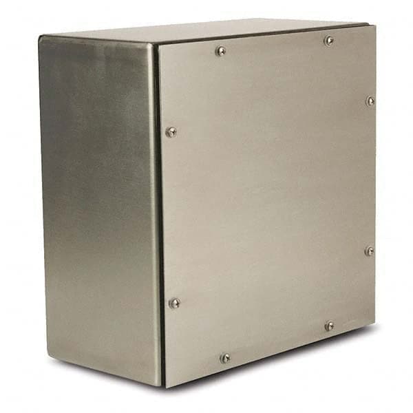 NEMA 4X Stainless Steel Junction Box Enclosure with Screw Cover 24-1/8″ Wide x 24-1/8″ High x 6″ Deep, Corrosion Resistant & Watertight