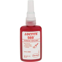 Loctite - 50 mL Bottle, Red Low Strength Threadlocker - Series 569 - Apex Tool & Supply
