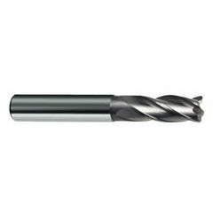 10mm Dia. x 72mm Overall Length 4-Flute Square End Solid Carbide SE End Mill-Round Shank-Center Cut-Uncoated - Apex Tool & Supply