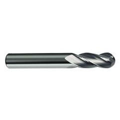 7/16" Dia. - 5 OAL - 30 Helix Bright CBD Ball Nose EM - 4 FL - Apex Tool & Supply