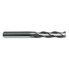 1/4 Dia. x 4 Overall Length 3-Flute Square End Solid Carbide SE End Mill-Round Shank-Center Cut-Uncoated - Apex Tool & Supply