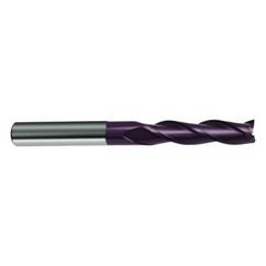1 Dia. x 4 Overall Length 3-Flute Square End Solid Carbide SE End Mill-Round Shank-Center Cut-Firex - Apex Tool & Supply