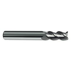 8.5mm Dia. - 67mm OAL - 45° Helix Bright Carbide End Mill - 3 FL - 3 FL - Apex Tool & Supply