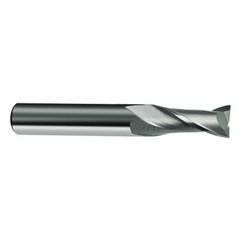 7.5mm Dia. x 63mm Overall Length 2-Flute Square End Solid Carbide SE End Mill-Round Shank-Center Cut-Uncoated - Apex Tool & Supply