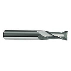 7.5mm Dia. x 63mm Overall Length 2-Flute Square End Solid Carbide SE End Mill-Round Shank-Center Cut-Uncoated - Apex Tool & Supply