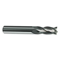 4mm Dia. x 50mm Overall Length 4-Flute Square End Solid Carbide SE End Mill-Round Shank-Center Cut-Uncoated - Apex Tool & Supply