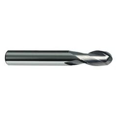 3/16" Dia. - 2" OAL - 30 Helix Bright CBD Ball Nose EM - 2 FL - Apex Tool & Supply
