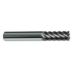 14mm Dia. - 83mm OAL - 45° Helix Bright Carbide End Mill - 6 FL - Apex Tool & Supply
