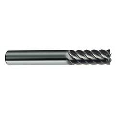 6mm Dia. - 57mm OAL - 45° Helix Bright Carbide End Mill - 6 FL - Apex Tool & Supply