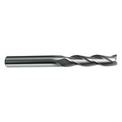 6mm Dia. - 75mm OAL - 45° Helix Bright Carbide End Mill - 2 FL - Apex Tool & Supply