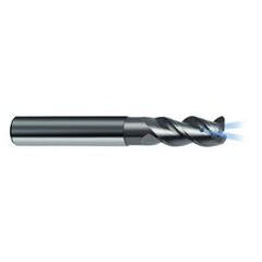 6mm Dia. - 57mm OAL - 45° Helix Bright Carbide End Mill - 3 FL - Apex Tool & Supply