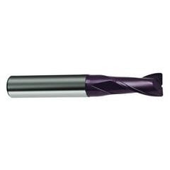 12mm Dia. x 83mm Overall Length 2-Flute Square End Solid Carbide SE End Mill-Round Shank-Center Cut-Firex - Apex Tool & Supply