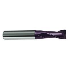 8mm Dia. x 63mm Overall Length 2-Flute Square End Solid Carbide SE End Mill-Round Shank-Center Cut-Firex - Apex Tool & Supply