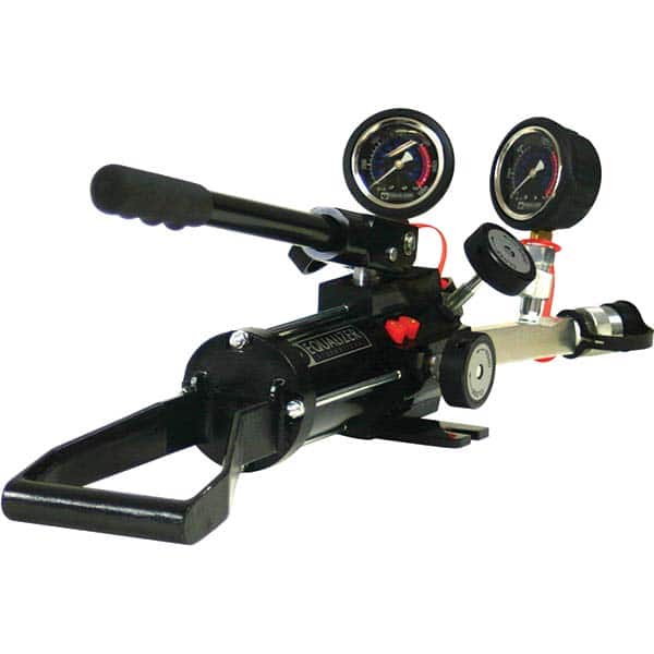 Enerpac - Manual Hydraulic Pumps Number of Stages: 2.000 Oil Volume Per Stroke (Cu. In.): 0.221 - Apex Tool & Supply