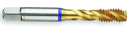 8-36 2B 3-Flute PM Cobalt Blue Ring Semi-Bottoming 40 degree Spiral Flute Tap-TiN - Apex Tool & Supply