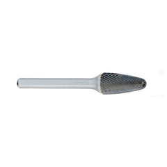 ‎SF-3 -9mm × 19mm LOC × 6mm Shank × 50mm OAL Round Nose Tree Carbide Medium Right Hand Spiral Burr - Apex Tool & Supply