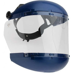 Sellstrom - Nylon Blue Ratchet Adjustment Face Shield with Chin Guard - Apex Tool & Supply