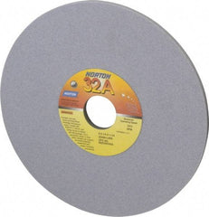 Norton - 8" Diam x 1-1/4" Hole x 1/4" Thick, L Hardness, 80 Grit Surface Grinding Wheel - Aluminum Oxide, Type 1, Medium Grade, 3,600 Max RPM, Vitrified Bond, No Recess - Apex Tool & Supply