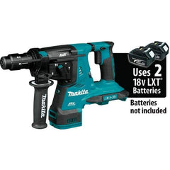 Makita - 36 Volt 1-1/8" SDS Plus Chuck Cordless Rotary Hammer - 5000 BPM, 0 to 980 RPM, Reversible - Apex Tool & Supply