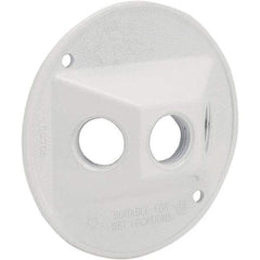 Hubbell-Raco - Weatherproof Box Covers Cover Shape: Round Number of Holes in Outlet: 3 - Apex Tool & Supply