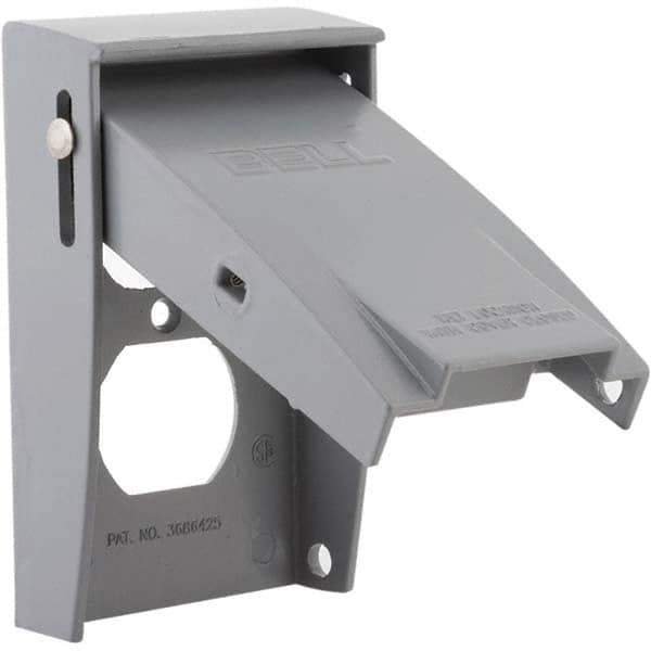Hubbell-Raco - Weatherproof Box Covers Cover Shape: Rectangle Number of Holes in Outlet: 2 - Apex Tool & Supply