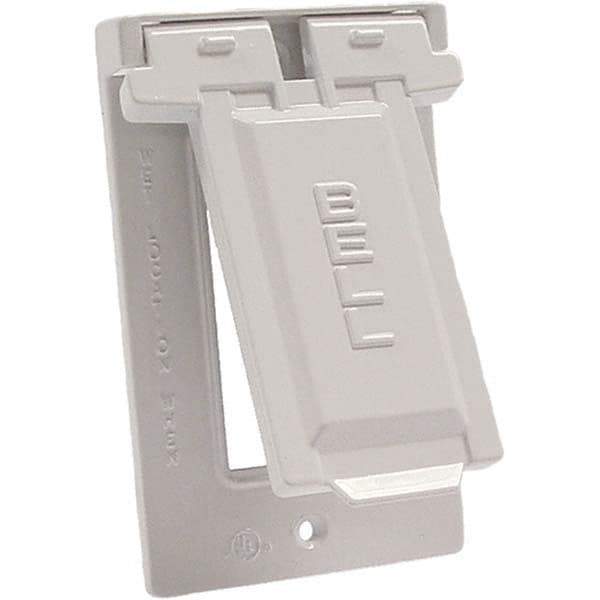 Hubbell-Raco - Weatherproof Box Covers Cover Shape: Rectangle Number of Holes in Outlet: 1 - Apex Tool & Supply