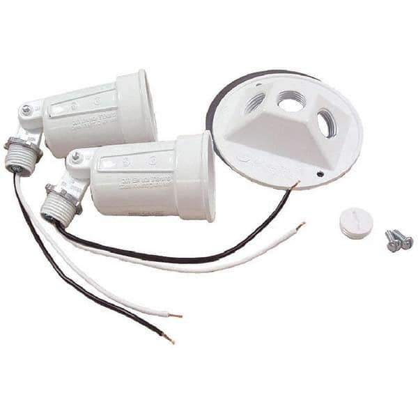 Hubbell-Raco - Weatherproof Box Covers Cover Shape: Round Number of Holes in Outlet: 3 - Apex Tool & Supply
