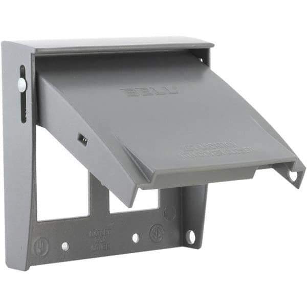Hubbell-Raco - Weatherproof Box Covers Cover Shape: Rectangle Number of Holes in Outlet: 2 - Apex Tool & Supply