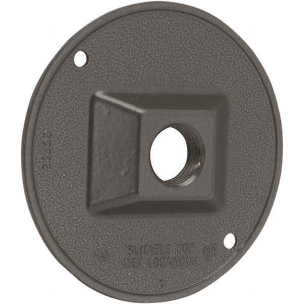 Hubbell-Raco - Weatherproof Box Covers Cover Shape: Round Number of Holes in Outlet: 1 - Apex Tool & Supply