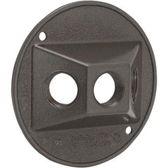 Hubbell-Raco - Weatherproof Box Covers Cover Shape: Round Number of Holes in Outlet: 3 - Apex Tool & Supply