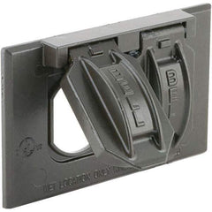Hubbell-Raco - Weatherproof Box Covers Cover Shape: Rectangle Number of Holes in Outlet: 2 - Apex Tool & Supply
