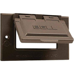 Hubbell-Raco - Weatherproof Box Covers Cover Shape: Rectangle Number of Holes in Outlet: 1 - Apex Tool & Supply