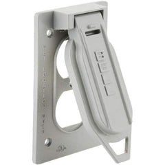 Hubbell-Raco - Weatherproof Box Covers Cover Shape: Rectangle Number of Holes in Outlet: 2 - Apex Tool & Supply