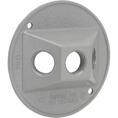 Hubbell-Raco - Weatherproof Box Covers Cover Shape: Round Number of Holes in Outlet: 3 - Apex Tool & Supply