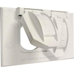Hubbell-Raco - Weatherproof Box Covers Cover Shape: Rectangle Number of Holes in Outlet: 2 - Apex Tool & Supply