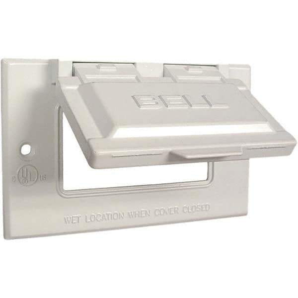 Hubbell-Raco - Weatherproof Box Covers Cover Shape: Rectangle Number of Holes in Outlet: 1 - Apex Tool & Supply
